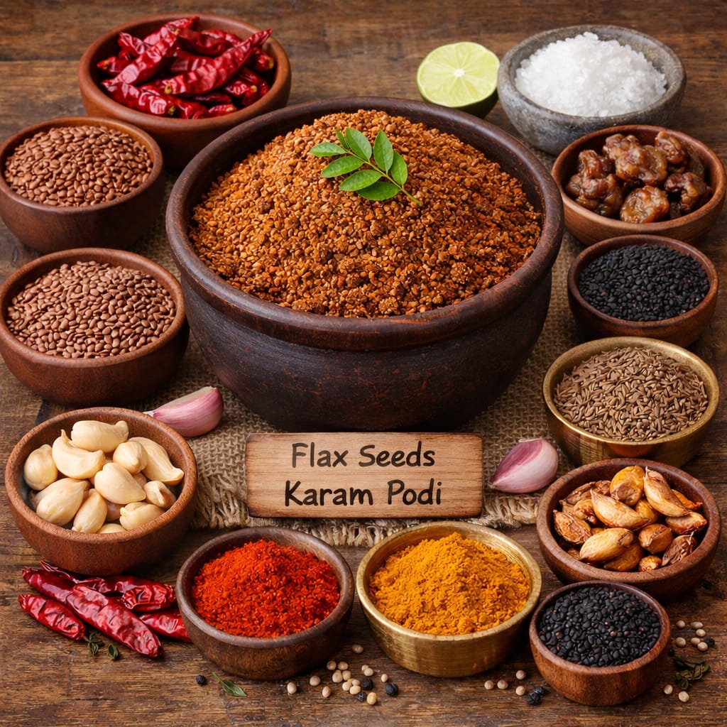 Flax seeds Karam Podi Flax Seeds Karam Podi - Image 1