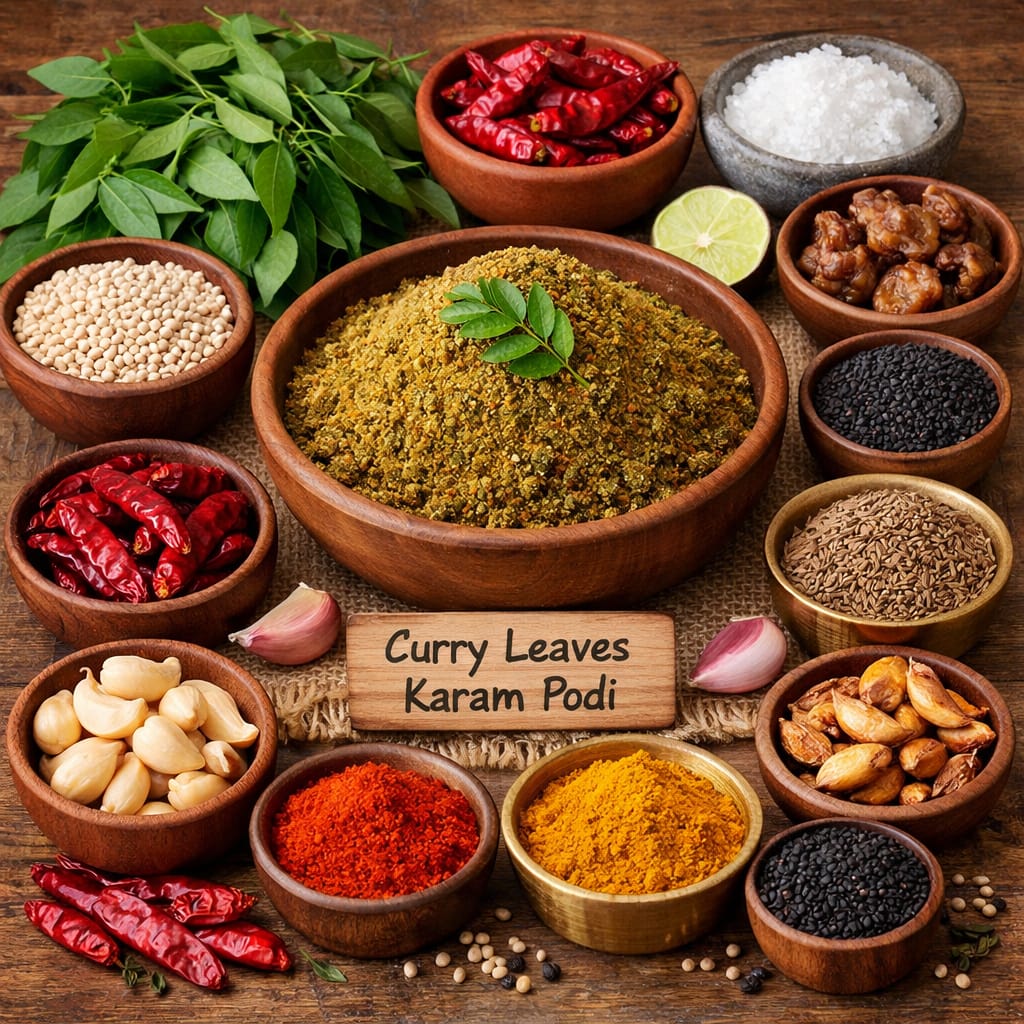 curry leaves Karam Podi Curry Leaves Karam Podi - Image 1